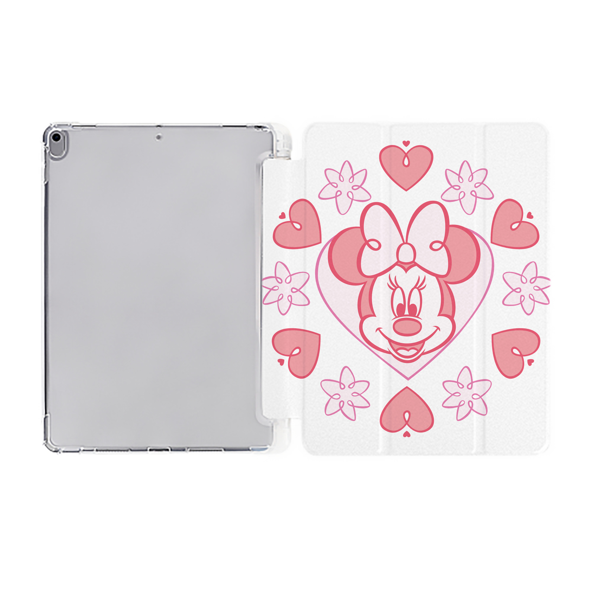 （画像用） ミッキーマウス Mickey Mouse IPad ケース ペン収納付き 三つ折りスタンド PUレザー×シリコン 対応機種9.5/10.5/10.9インチ